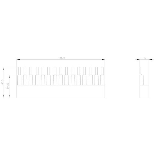 3RM1910-1DA Siemen Zubehör für Sammelschiene 5 Motorstarter Produktbild Additional View 1 L