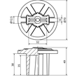 478099 DEHN Schutzkappe PVC f. Anschluß- fahnen Rd 10mm/Fl 30x3,5mm grün/gelb Produktbild Additional View 1 S