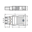 770-113 Wago Winsta Midi 3pol, Stecker Produktbild Additional View 1 S