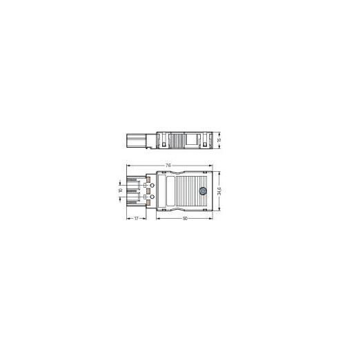 770-113 Wago Winsta Midi 3pol, Stecker Produktbild Additional View 1 L