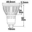 112035 Isoled GU10 LED Strahler 6W GLAS- COB , 70° warmweiss, dimmbar Produktbild Additional View 2 S