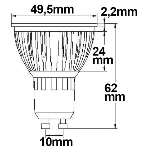 112035 Isoled GU10 LED Strahler 6W GLAS- COB , 70° warmweiss, dimmbar Produktbild Additional View 1 L