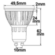 111542 Isoled GU10 LED Strahler 5,5W COB 38° warmweiss, dimmbar Produktbild Additional View 2 S