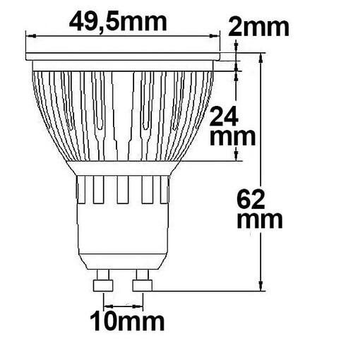 111542 Isoled GU10 LED Strahler 5,5W COB 38° warmweiss, dimmbar Produktbild Additional View 2 L