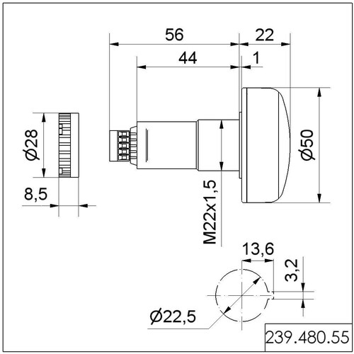 239.480.55 WERMAX LED Einbauleuchte 239 Mulitcolour 24V/DC Produktbild Additional View 1 L