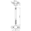 273731 DEHN Stangenhalter m. Abdeckbund ZG f. Rd 16mm St/tZn m. Rahmendübel 180m Produktbild Additional View 1 S