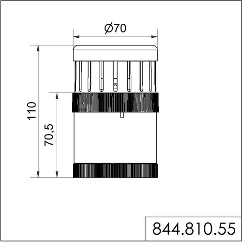 84481055 WERMA Sirene Selbsteinstellend 24V DC BK Produktbild Additional View 1 L