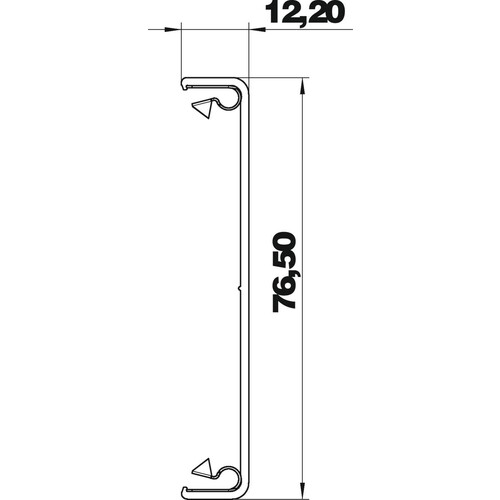 6279720 OBO GA-OTRW Oberteil 80x2000 Aluminium reinweiß 9010 Produktbild Additional View 1 L