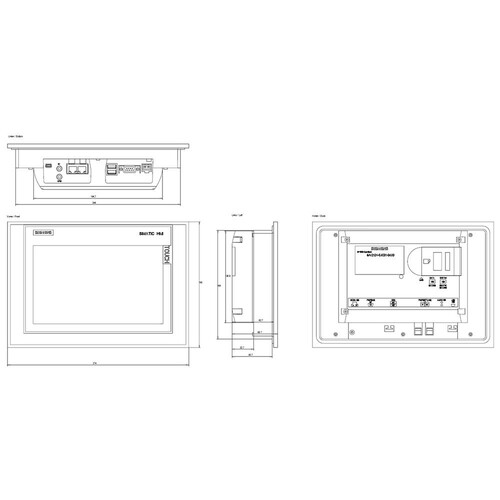 6AV2124-0JC01-0AX0 Siemens SIMATIC HMI TP900 Comfort Panel 9" Produktbild Additional View 2 L