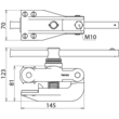 792 450 Dehn Schienenanschlussklemme mit Knebel SAK PFE KN Produktbild Additional View 2 S