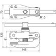 792 450 Dehn Schienenanschlussklemme mit Knebel SAK PFE KN Produktbild Additional View 1 S