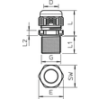 2022987 OBO V-TEC VM LL20 SW Kabel- Verschraubung M20x1,5 schwarz Produktbild Additional View 1 S