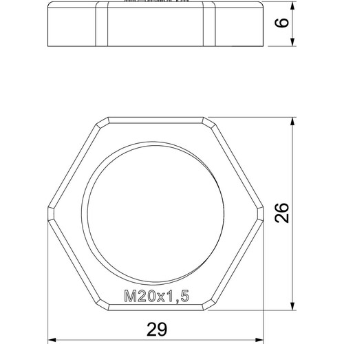 2049082 OBO 116 M20 SW PA Kabel- Verschraubung-Gegenringe Produktbild Additional View 1 L