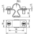 274116 Dehn Stangenhalter Dehn Hold Niro für 16mm Fangstange Wandmontage Produktbild Additional View 1 S