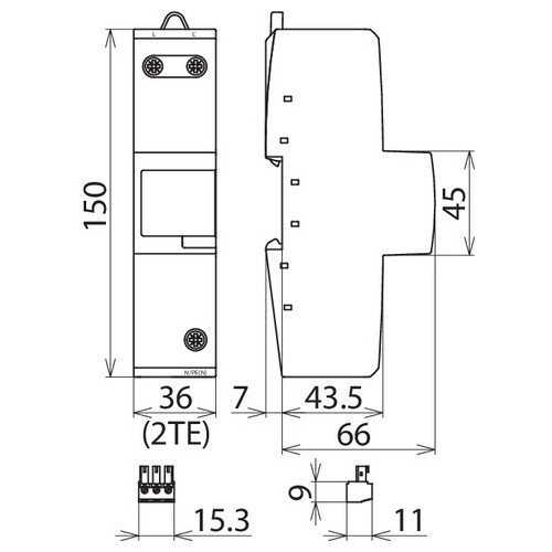 961175 DEHN Koordinierter Blitzstrom- ableiter Typ 1 DEHNbloc Maxi f. IT-Syst. Produktbild Additional View 3 L