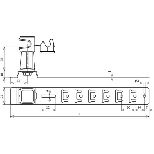 204924 DEHN Dachleitungshalter UNIsnap NIRO/K-braun H 36mm Rd 8mm Produktbild Additional View 1 L