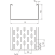 6061206 OBO SKS 120 FS Kabelrinne SKS gelocht, mit Verbinder 110x200x3000 Stah Produktbild Additional View 1 S