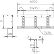 6207940 OBO SL 650 VSF F Kabelleiter Funktionserhalt Sprossenabstand 150mm 60 Produktbild Additional View 1 S