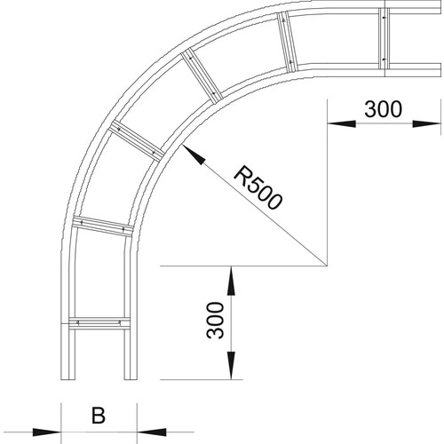 6312349 OBO WLB 90 113 FS Bogen 90° für Weitspannkabelleiter 110 110x300 Stahl b Produktbild Additional View 1 L