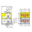 243-212 Wago EIB-Busankopplerklemme 2polig Lichtgrau/gelb Produktbild Additional View 1 S