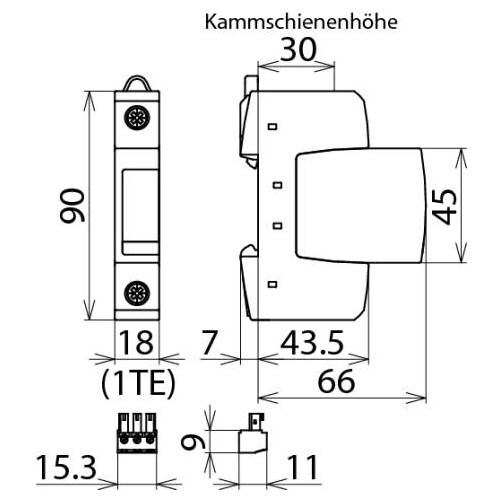 952098 DEHN Ãberspannungsableiter Typ 2 DEHNguard S 1-polig Uc 48V AC mit Fernme Produktbild Additional View 3 L