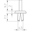 6178520 OBO KSN1 Spreizniet Größe 1 Ø 4,5mm Polypropylen lichtgrau 7035 Produktbild Additional View 1 S