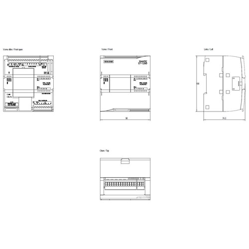 6ES7212-1BE40-0XB0 SIEMENS Simatic S7-1200 CPU 1212C Kompakt CPU Produktbild Additional View 2 L