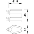 5335167 OBO 223 O DIN MS Trennstück offen 8-10mmx16 Zinkdruckguss verkupfert Produktbild Additional View 1 S