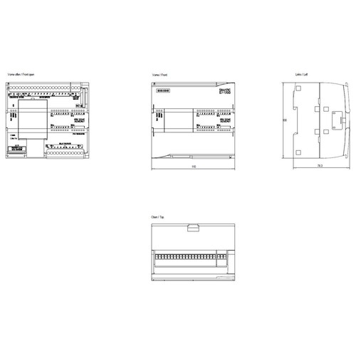 6ES7214-1BG40-0XB0 SIEMENS Simatic S7-1200 CPU 1214C Kompakt CPU AC/DC Produktbild Additional View 2 L