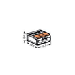 221-413 Wago Steckklemme m. Hebel 3-fach 0,14 - 4mm², transparent Produktbild Additional View 1 S