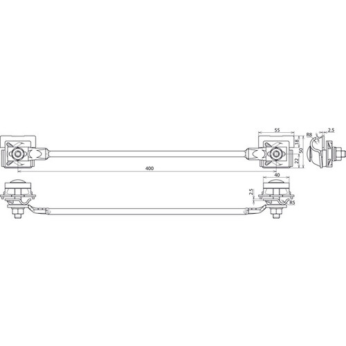 365419 DEHN Überbrückungsseil Cu 16mm² L 400mm m. 2 Falzklemmen 0,7-10mm NIRO Produktbild Additional View 1 L