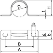 1018078 OBO 605 7 G Befestigungsschelle zweilappig 7mm Stahl galvanisch verzinkt Produktbild Additional View 1 S