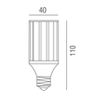 MY-KORNE27-8W-SWW LeuchtWurm LED Korn Lampe E27 8W 810lm Produktbild Additional View 1 S