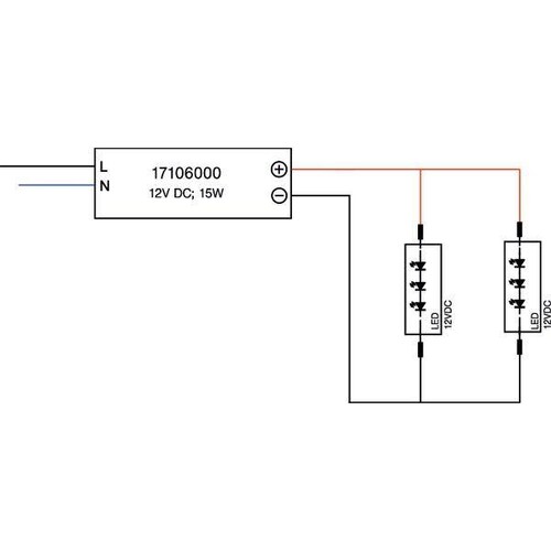 17106000 Brumberg 12V/DC LED-Netz Gerät 15W Produktbild Additional View 1 L
