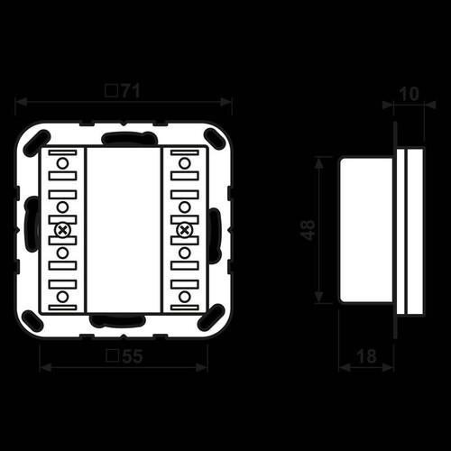 A5224TSM Jung Tastsensor-Modul 24 V AC/DC 2-kanalig 4 Schaltpunkte Produktbild Additional View 1 L