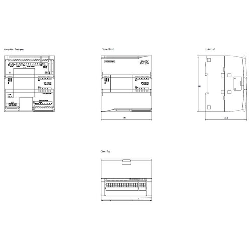 6ES7212-1AE40-0XB0 Siemens Simatic S7- 1200 CPU 1212C Kompact CPU,DC/DC/DC Produktbild Additional View 2 L