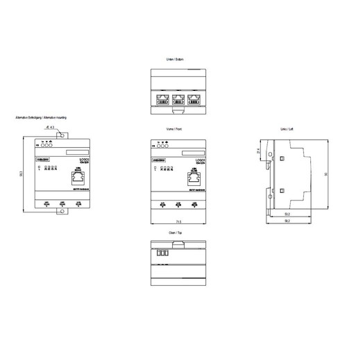 6GK7177-1MA20-0AA0 Siemens Logo! CSM12/24 Compact Switch Modul Produktbild Additional View 1 L