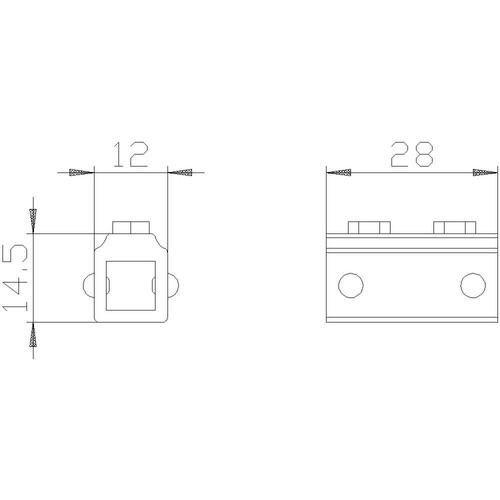 8UD1900-2DA00 Siemens Zwischenstück 8x8mm für Türkupplungsdrehantrieb Produktbild Additional View 1 L