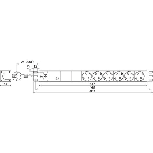 909251 DEHN Überspannungsableiter-Steckdosenleiste S Produktbild Additional View 3 L