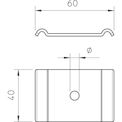 6015280 OBO GKS 50 11 V4A Klemmstück für Schraube M10 60x40 Edelstahl, rostfr Produktbild Additional View 1 L