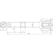 625009 DEHN Hammereinsatz f. TE D 25mm L 260mm f. Wacker Rund D 27x80mm Glocke Produktbild Additional View 2 S