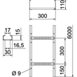 6216445 OBO LG 113 VS 6 FS Kabelleiter gelocht, mit VS-Sprosse 110x300x6000 Sta Produktbild Additional View 1 S