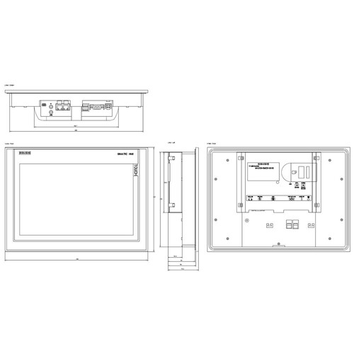 6AV2124-0MC01-0AX0 Siemens Simatic HMI TP1200 COMFORT, COMFORT PANEL, TOUCH Produktbild Additional View 2 L