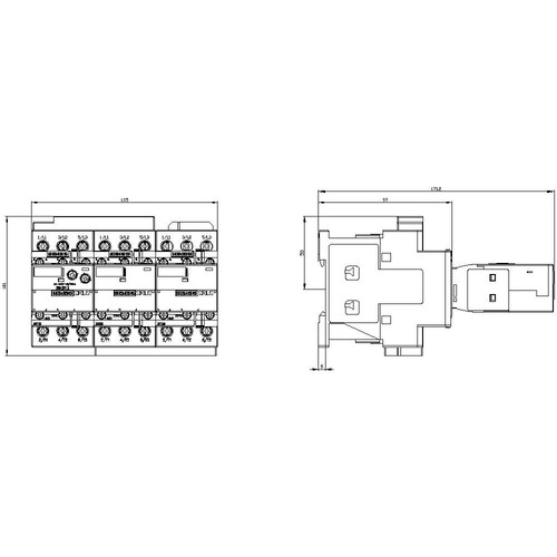 3RA2425-8XF32-1AL2 Siemens Stern-Dreieck Komb. AC3 15/18,5KW/400V AC 230V 50/60HZ Produktbild Additional View 2 L