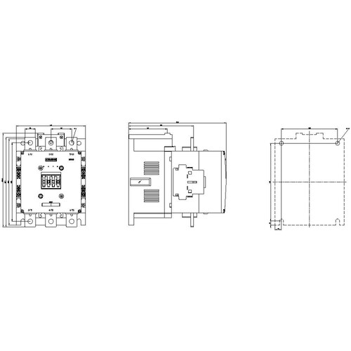 3RT1075-6AP36 Siemens Schütz 200kW UC 220-240V incl. 2S+2Ö HK Bgr. S12 Produktbild Additional View 2 L