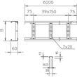 6207928 OBO SL 620 VSF F Kabelleiter Funktionserhalt Sprossenabstand 150mm 60 Produktbild Additional View 1 S