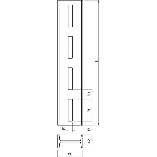 6337252 OBO IS 8 600 FT I-Stiel 80x42x6000 Stahl tauchfeuerverzinkt Produktbild Additional View 1 L