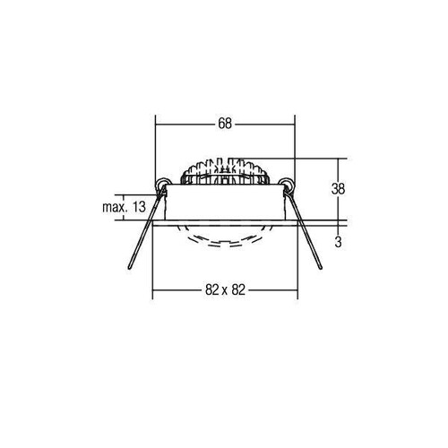 12262073 Brumberg Basic LED 350mA LED-Einbaustrahler 7W 2700K 38° Produktbild Additional View 1 L