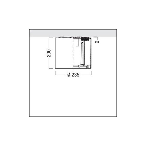 60800745 Zumtobel PANOS INF E200H Anbaugeh. D235 WH Produktbild Additional View 1 L