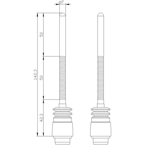 3SE5000-0AR02 Siemens ANTRIEBSKOPF FUER POSITIONSSCHALTER 3SE51/52 Produktbild Additional View 1 L